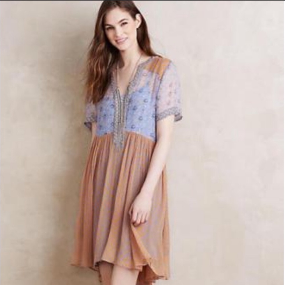 Anthropologie Maeve Morning Glory Dress